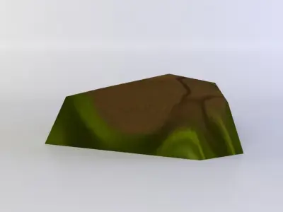 Stepping stone  Low-poly 3D model