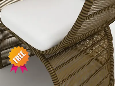 Crinoline C3P Armchair BebBitalia Free 3D model