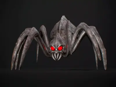 Spider H4 - Game Ready Low-poly 3D model