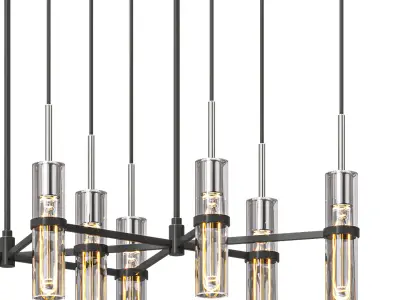 Xavier Linear Island Pendant By Troy Lighting 3D model