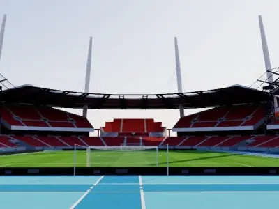 Stadium 2 fictional Low-poly 3D model