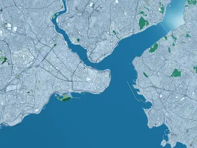Istanbul with Terrain 3D model