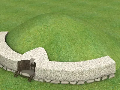 Newgrange ancient irish mound 3D model