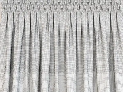 Curtains with puffs and tulle 3D model