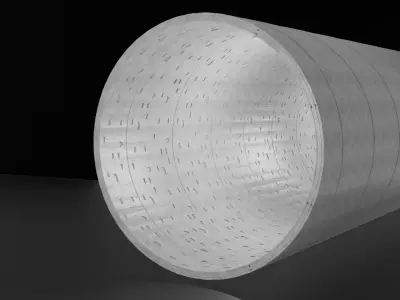 Concrete Tunnel Metro Low-poly 3D model