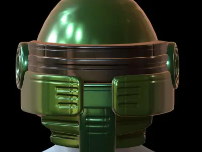 Gas mask helmet 3d model scifi Low-poly  Low-poly 3D model