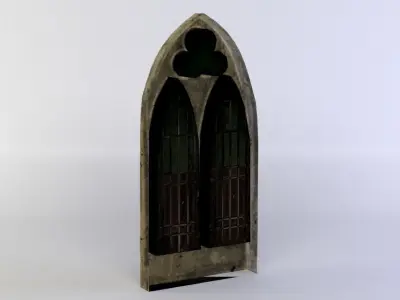 Old window Low-poly 3D model purchase