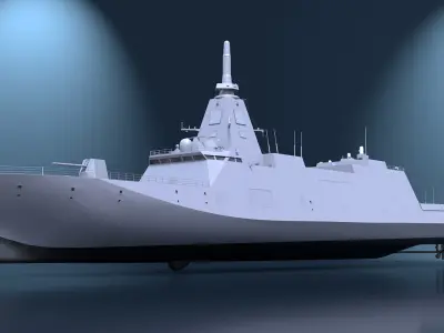  Japanese Mogami Class Frigate FFM-2 Rigged 
