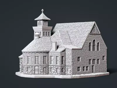 Mont Vernon Congregational Church 1896 3D print model