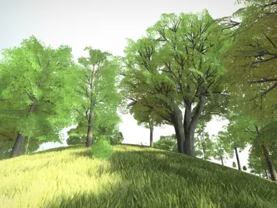 Black Alder Low-Poly Tree Package Low-poly 3D model