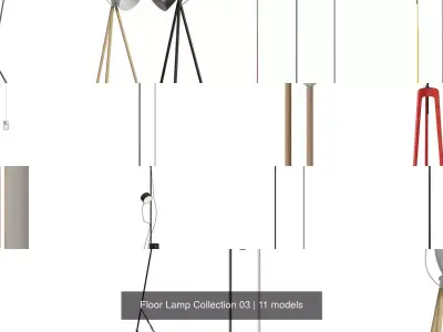 Floor Lamp Collection 03 3D Model Pack