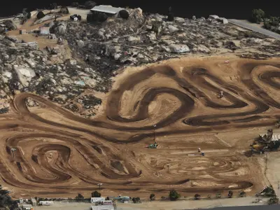 Perris Raceway Motocross Track 3D Photogrammetry Scan 3D model