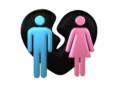 Divorce Symbol v1 011 Low-poly 3D model