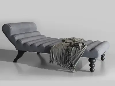 Modern Design Lazy Chaise Lounge Indoor 3D model
