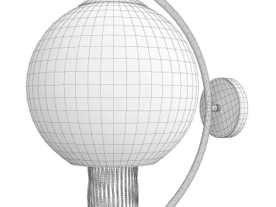  Cascade Chains Wall Lamp Low-poly 3D model