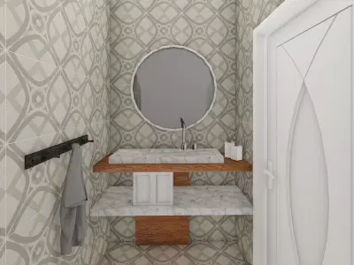 Modern Washbasin Free 3D model