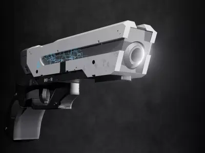 Futuristic Handgun - Sci Fi Pistol Low-poly 3D model
