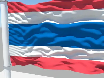Thailand flag 3D model
