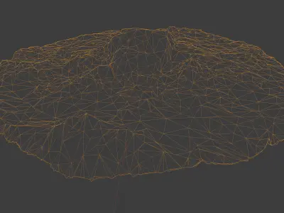 Photorealistic 3D scan of rock stone Low-poly 3D model