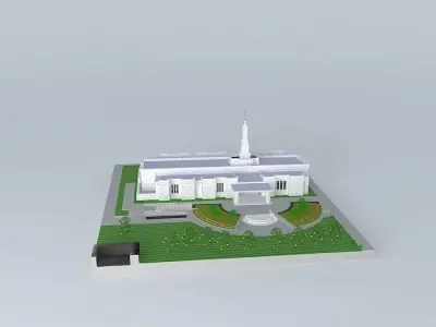 LDS. Temple Ciudad Juarez, Chihuahua, Templo Mormon Mexico. 7... Free 3D model