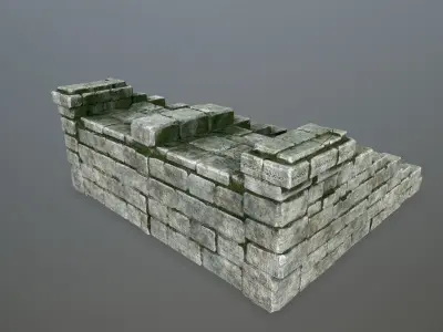 stairs 01 Low-poly 3D model