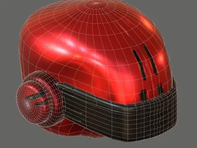 Gas mask helmet 3d model scifi Low-poly  Low-poly 3D model 317