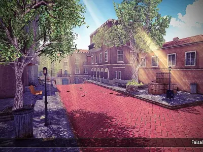 Venice Town Low-poly 3D model