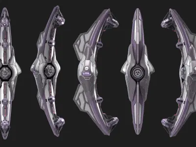 Alien  Drone Low-poly 3D model