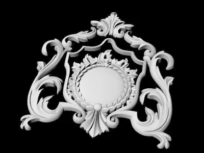 Central decor ornament for furniture 3D model