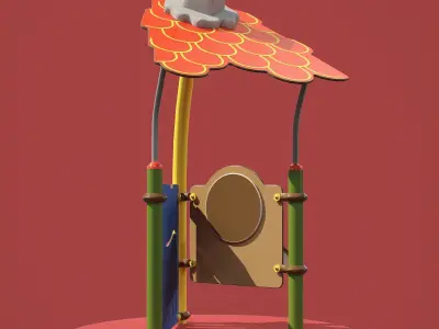 kids playground PICCOLO MAISONNETTE 1 CARTOON JPX-0032 3D model