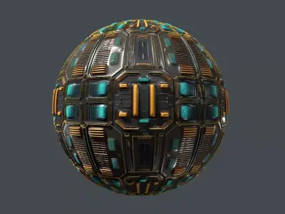 Cyberpunk Seamless PBR Texture 14 Texture
