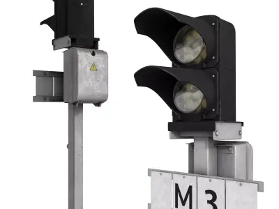 RAILROAD Dwarf traffic light 3D model