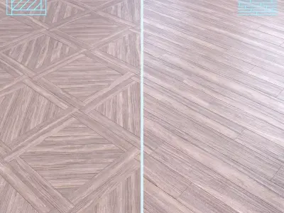 Parquet - Laminate - Wooden floor 2 in 1 Low-poly 3D model 70
