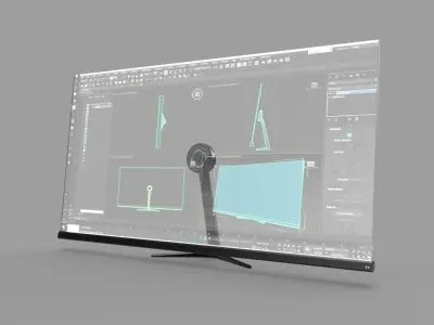 Sci-Fi Display Unit Low-poly 3D model