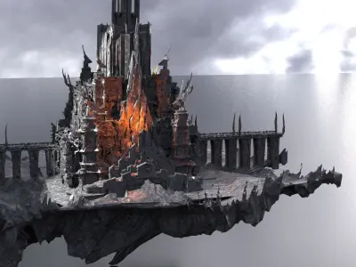 Atlas Mountain Towers 3D model