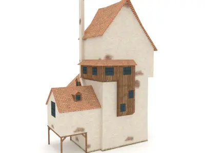 Medieval Building Blacksmiths House Low-poly 3D model