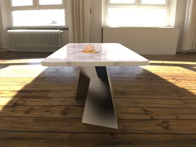 Cross leg table 3D model