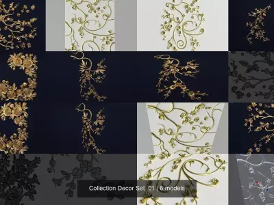 Collection Decor Set  01 3D Model Pack