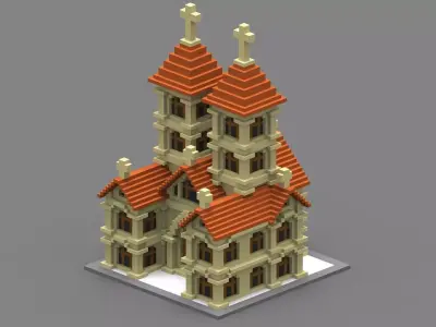 House Voxel - 27 Low-poly 3D model