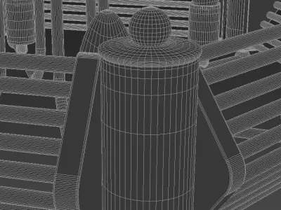 Chandelier on 6 light points FARAON 3d model 3D model