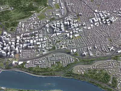 Arlington Low-poly 3D model