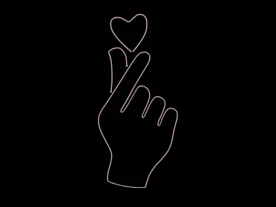  Heart Neon Sign 3D model