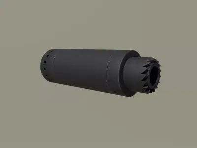 DTK Putnik Zenitco Russian Silencer Low-poly 3D model