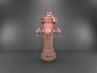 firehydrant Low-poly 3D model