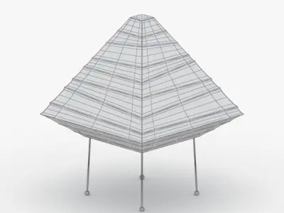 1416 - Paper Lamp Low-poly 3D model