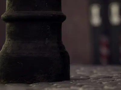 Nasone a typical drinking fountain of Rome Low-poly 3D model