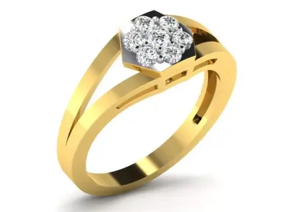 Diamond Ring For Women 3d Print Model 3D print model 48