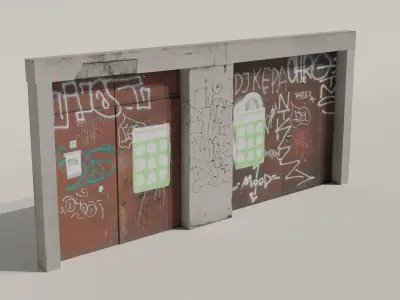 Door and Gates Asset 1 - 6 pack of doors and gates 3D model