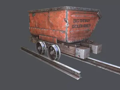 Minecart Low-poly 3D model