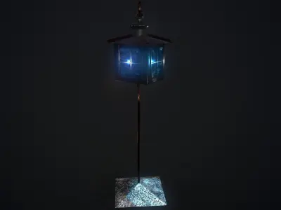 Park Lamps Collection Low-poly 3D model